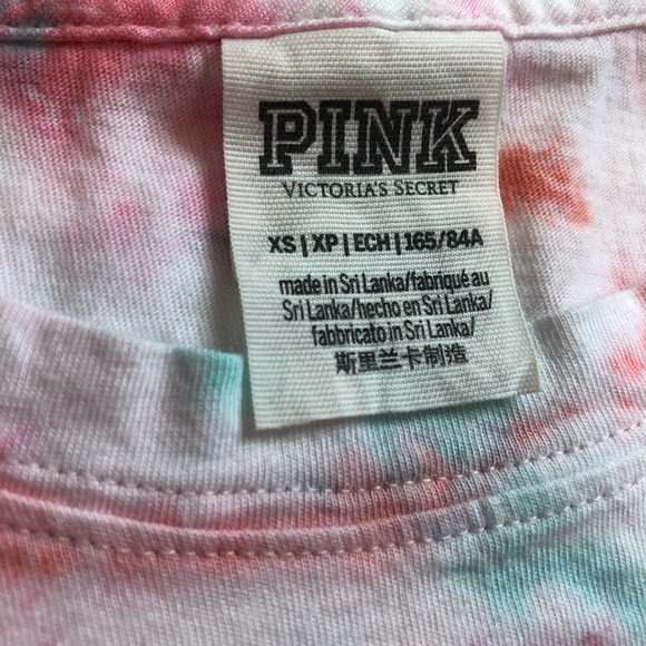 PINK tie-dyed long sleeved crop top - Picture 2 of 3